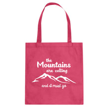 The Mountains are Calling Cotton Canvas Tote Bag
