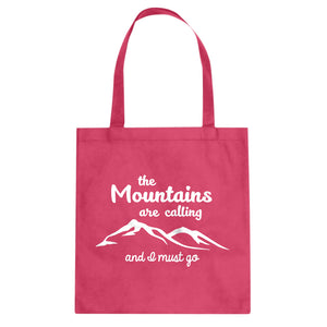 The Mountains are Calling Cotton Canvas Tote Bag