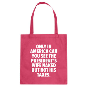 Only in America Cotton Canvas Tote Bag