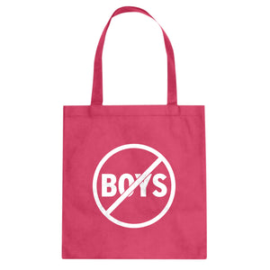 No Boys Cotton Canvas Tote Bag