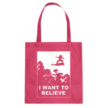 I Want to Believe Nimbus Fighter Cotton Canvas Tote Bag
