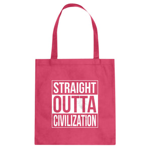 Straight Outta Civilization Cotton Canvas Tote Bag