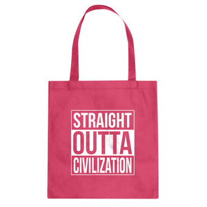 Straight Outta Civilization Cotton Canvas Tote Bag