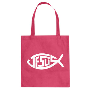 Tote Jesus Fish Canvas Tote Bag