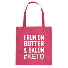 Tote I Run on Butter and Bacon Canvas Tote Bag