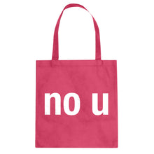 No U Cotton Canvas Tote Bag