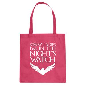 Tote Sorry Ladies Nights Watch Canvas Tote Bag