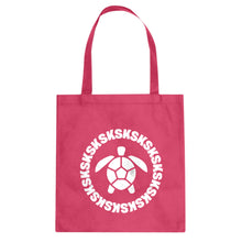 Turtle Sksksk Cotton Canvas Tote Bag