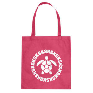 Turtle Sksksk Cotton Canvas Tote Bag