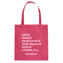 Storm Area 51 Runner Cotton Canvas Tote Bag