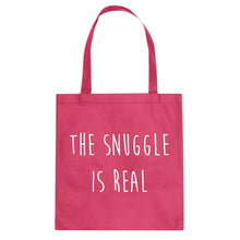 The Snuggle is Real Cotton Canvas Tote Bag