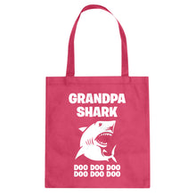 Grandpa Shark Cotton Canvas Tote Bag