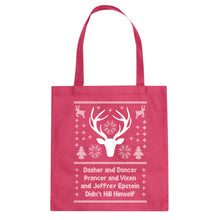 Dasher and Dancer and Jeffrey Epstein Cotton Canvas Tote Bag