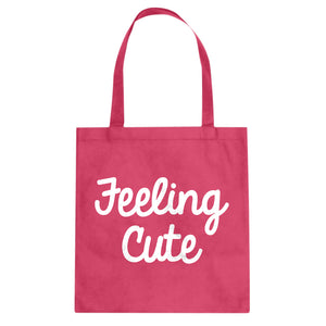 Feeling Cute Cotton Canvas Tote Bag