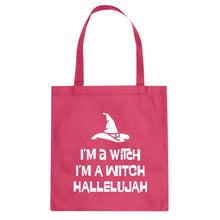 Im a Witch Hallelujah Cotton Canvas Tote Bag