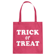 Trick or Treat Cotton Canvas Tote Bag