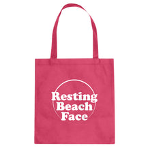 Resting Beach Face Cotton Canvas Tote Bag