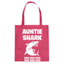 Auntie Shark Cotton Canvas Tote Bag