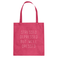 Tote Stressed Depressed Canvas Tote Bag