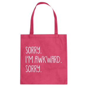 Tote Sorry I'm Awkward Sorry Canvas Tote Bag
