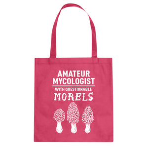 Questionable Morels Cotton Canvas Tote Bag