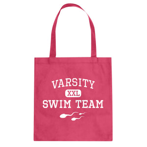 Varsity Swim Team Cotton Canvas Tote Bag