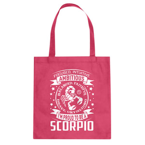 Scorpio Astrology Zodiac Sign Cotton Canvas Tote Bag