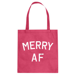 Merry AF Cotton Canvas Tote Bag