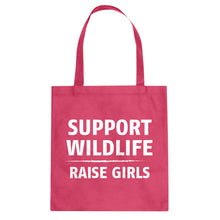 Support Wildlife Raise Girls Cotton Canvas Tote Bag