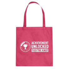 Achievement Unlocked Tied the Knot Cotton Canvas Tote Bag