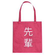 Senpai Kanji Cotton Canvas Tote Bag