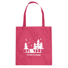 I'd Rather be Camping Cotton Canvas Tote Bag