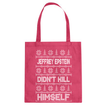 Jeffrey Epstein Ugly Christmas Sweater Cotton Canvas Tote Bag
