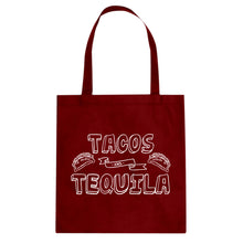 Tote Tacos and Tequila Canvas Tote Bag