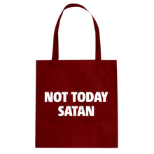 Not Today Satan Cotton Canvas Tote Bag