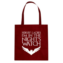 Tote Sorry Ladies Nights Watch Canvas Tote Bag