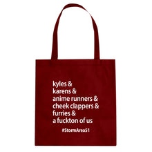 Storm Area 51 Runner Cotton Canvas Tote Bag