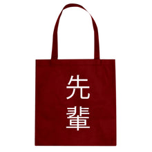 Senpai Kanji Cotton Canvas Tote Bag
