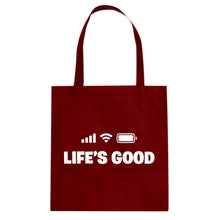 Life's Good Cotton Canvas Tote Bag
