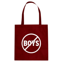 No Boys Cotton Canvas Tote Bag