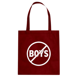 No Boys Cotton Canvas Tote Bag