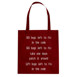 Tote 99 Bugs in the Code Canvas Tote Bag