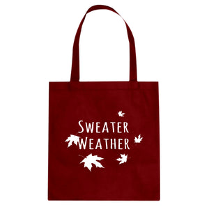 Sweater Weather Cotton Canvas Tote Bag