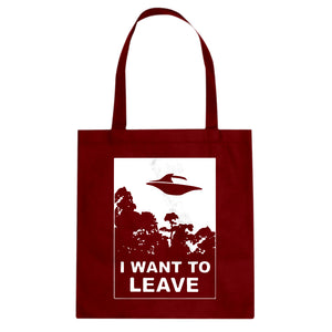 I Want to Leave Cotton Canvas Tote Bag