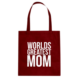Tote Worlds Greatest Mom Canvas Tote Bag