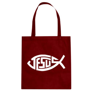 Tote Jesus Fish Canvas Tote Bag