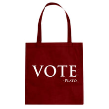 Vote -Plato Cotton Canvas Tote Bag