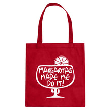 Tote Margaritas Made Me Do It Canvas Tote Bag