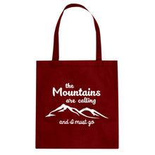 The Mountains are Calling Cotton Canvas Tote Bag