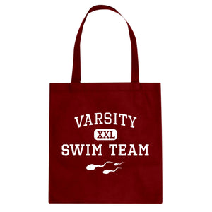 Varsity Swim Team Cotton Canvas Tote Bag